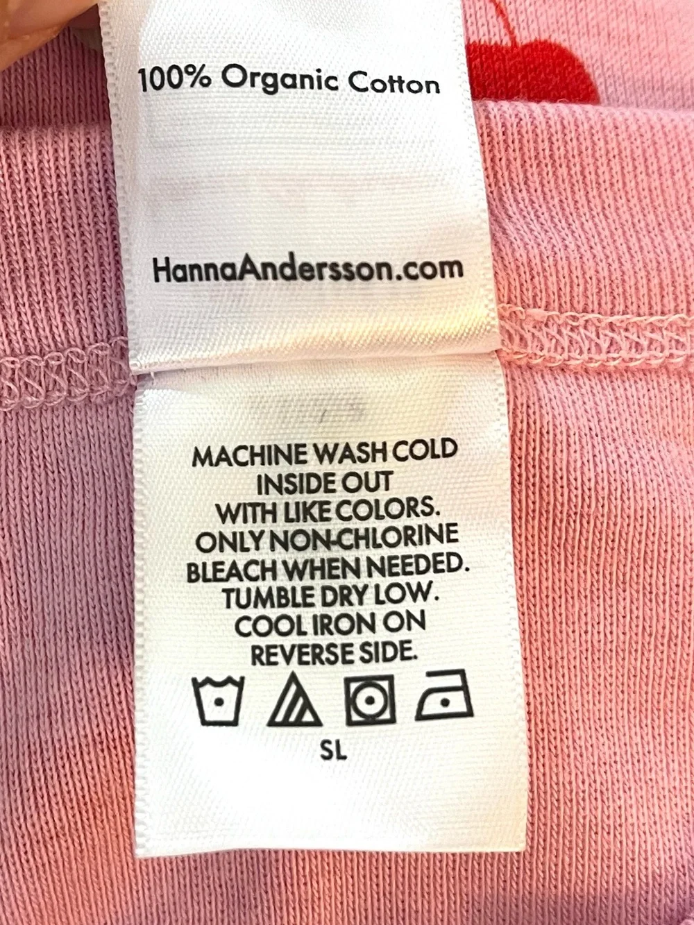 Hanna Andersson Pink Cherry Print Organic Cotton Shortie Pajamas Girls 12